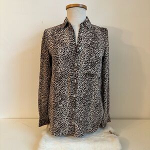 PREMISE STUDIO CHEETAH LONG SLEEVE TOP, SIZE: XS